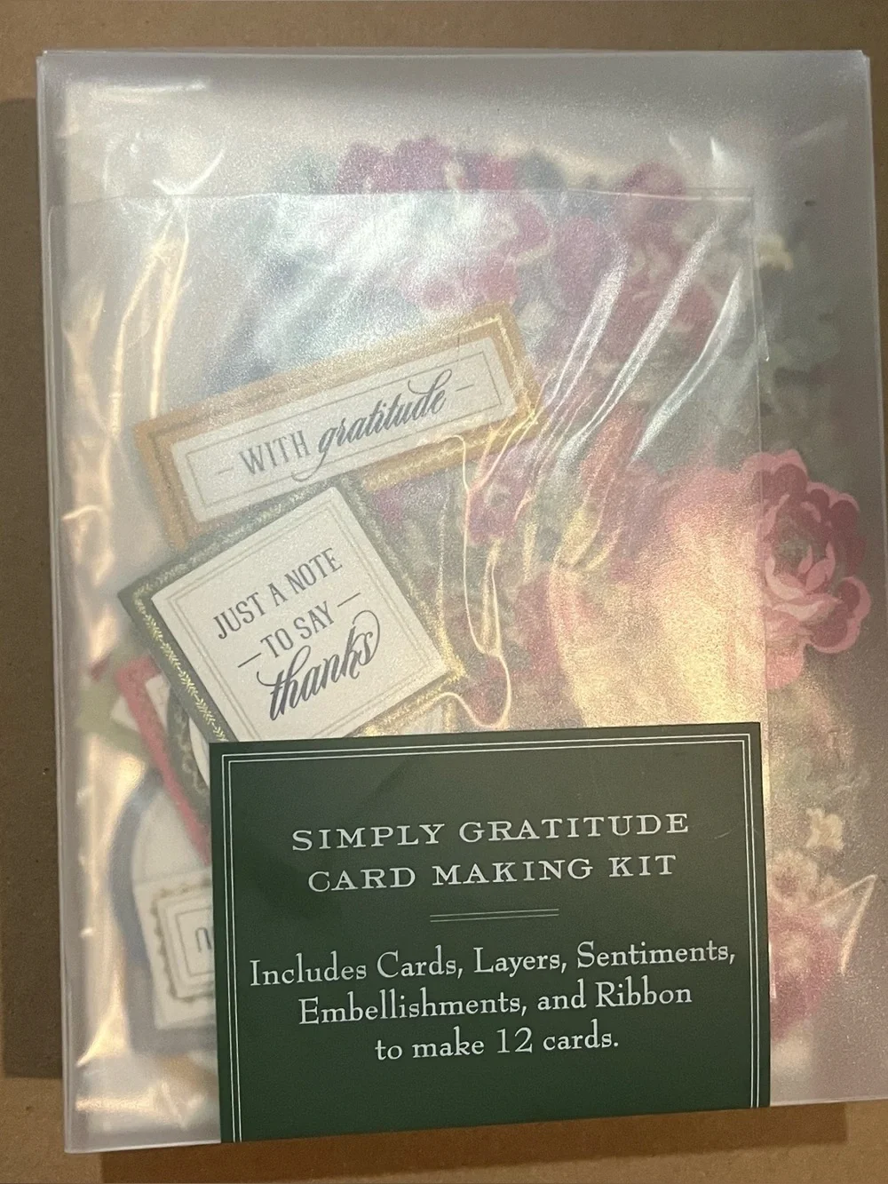 Anna Griffin simply gratitude card making kit makes 12 cards new